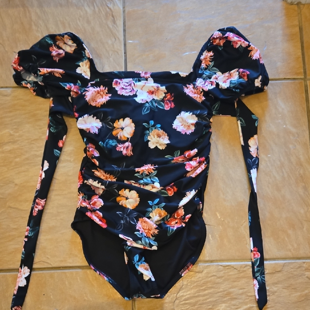 Floral Kids One Piece Swimsuit
